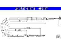Handbrake Cable For Audi 80 91-96 8A0609721AF