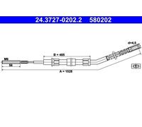Handbrake Cable For BMW 1500-2000 68-72 1502-2002 68-77 34411103128