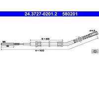 Handbrake Cable For BMW 3 75-84 34411114215