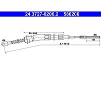 Handbrake Cable For BMW 3 78-82 34411120189