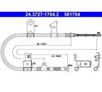 Handbrake Cable For Nissan MICRA 92-03 36530-4F100