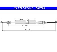 Handbrake Cable For Nissan NOTE 06-13 36530-9U00B