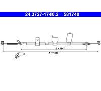 Handbrake Cable For Nissan QASHQAI 06-14 36531-EY10A