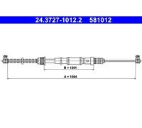 Handbrake Cable For Renault 19 88-93 7700816858