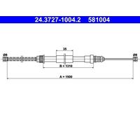ATE 24.3727-1004.2 Handbrake cable