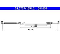 Handbrake Cable For Renault MEGANE 96-03 7700420315