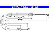 Handbrake Cable For Renault MODUS 04-12 8200269350