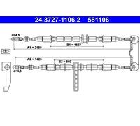 Handbrake Cable For Saab 9-3 98-02 900 93-98 4839874