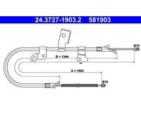 Handbrake Cable For Toyota IST 04-07 YARIS 99-05 46420-52010