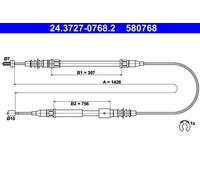 Handbrake Cable For Vauxhall CORSA TIGRA CORSAVAN 00-12 13138929