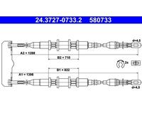 Handbrake Cable For Vauxhall VECTRA 88-95 CAVALIER 88-95 90421704
