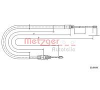 CABLE PULL PARKING BRAKE 10.6036 FOR PEUGEOT 207/207+ KFT /KFV 1.4L 8FR 1.4L