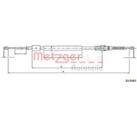 METZGER 10.6043 Handbrake cable