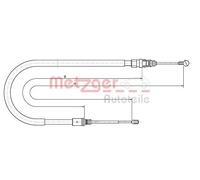 Handbrake cable Left Rear 10.6224 METZGER for PEUGEOT 407 407 SW 407 Coupe