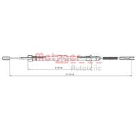 Handbrake cable Left Rear 10.7814 METZGER for PORSCHE 911 911 Convertible