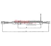 METZGER 10.943 Handbrake cable