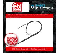 Handbrake Cable Rear Left or Right 170921 Febi Hand Brake Parking 34406760444