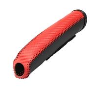 Handbrake Cover, Car Handbrake Cover Hand Brake Set Universal Car Handbrake Sleeve PU Leather Cover Anti-Skid Auto Parking(Red)
