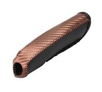 Handbrake Cover, Car Handbrake Cover Hand Brake Set Universal Car Handbrake Sleeve PU Leather Cover Anti-Skid Auto Parking(Brown)