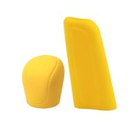 Handbrake Covers 2Pcs Universal Manual Car Silicone Gear Head Shift Knob Cover Collars Handbrake Grip Hand Brake Covers Case(Yellow)