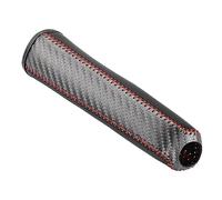 Handbrake Covers Carbon Fiber Style Leather Gears Handbrake Cover Auto Interior Accessories Fit Use For Audi A3 8p 8v A4 B8 B6 B7 B9 A5 A6 C7 C6 C5 Q5(Red)