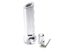 Handbrake Covers Chrome Aluminum Car Handle Hand Brake Sleeve Handbrake Cover Universal Fitment(Silver)