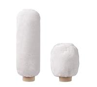 Handbrake Grips 2Pcs Car Handbrake Grip Covers Gear Shift Knob Cover Handle Plush Sleeve Winter Soft Warm Hand Brake(White)