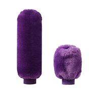 Handbrake Grips 2Pcs Car Handbrake Grip Covers Gear Shift Knob Cover Handle Plush Sleeve Winter Soft Warm Hand Brake(Purple)