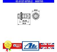 ATE 03.0137-9705.2 Brake shoe fitting kit