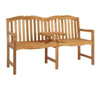 Handcarved Rose Bench Natural Solid Teak Wood Outdoor Seating Garden vidaXL
