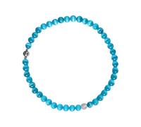 Handcraft Blue Cats Eye Stone Heart Necklace Adds A Touch Of Elegant Charm To Any Outfits For Stylish Women Wear Everyday Wear Jewelry