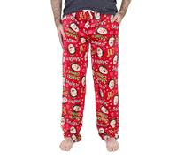 Handcraft Buddy the Elf Pajamas for Men, Elf the Movie Mens Christmas Pajama Pants, Fleece PJ Bottoms, Santa's Coming, S-XL, Red, M