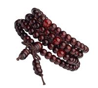 Handcraft Long Wood Bead with Portable Designs Decoration for Those Who Appreciate Mindfulness Practices Everyday Wear