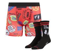 Handcraft Mens Underwear Funny Gifts for Men Chucky Cookie Monster Rick and Morty Scooby Doo Tom and Jerry Boxers for Men, The Office, L
