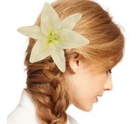 Handcraft Realistic Lilies Flower Hair Claw Clip NonSlip Strong Grip Hair Holder For Women Formal And Leisure Hairstyles