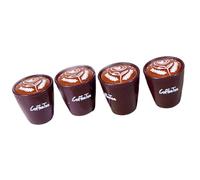 Handcraft Resin Coffee Cup Model with Waterproof Resin, Leaves | Waterproof Sturdy Resin Materials Artistics Display Item for Enthusiasts Decorators, Home Decoration Displays