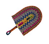Handcraft Straw Fan,Summer Handheld Woven Straw Fan Handwoven Grass Fan Handmade Cooling Fan Nordic Hanging Wall Decorations For Home Bedroom Decor Small size