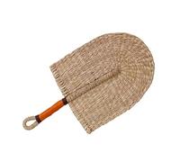 Handcraft Straw Fan,Summer Handheld Woven Straw Fan Handwoven Grass Fan Handmade Cooling Fan Nordic Hanging Wall Decorations For Home Bedroom Decor Small size