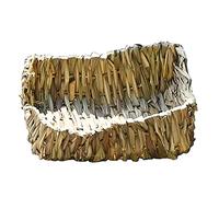 Handcraft Woven Grass Bed Chinchillas Guinea Pigs House Natural Grass Straw Pad Cage Nest Pet Pet House Cage