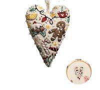 Handcraft Your Own Heart-Shaped Christmas Ornaments - Embroidery Kit by DIY Heart