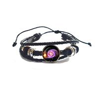 HandcraftDecorations The Whirlpool Galaxy Glass Bangle.Nebula Cosmos Bracelet.Space,Universe Jewelry,Birthday Gift.F102