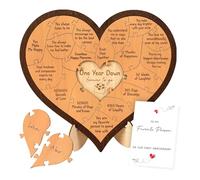 Handcrafte Wood Love Heart Puzzle Display Desk Decors for Couples Commemorating Their First/Third Year Desk Decoration