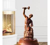 Handcrafted 18.5'' Bronze Self Made Man Sculpture - Elegant Figure Statue for Home or Office Decor, for Entrepreneurs and Art Lovers (17.7)