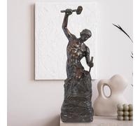 Handcrafted 18.5'' Bronze Self Made Man Sculpture - Elegant Figure Statue for Home or Office Decor, for Entrepreneurs and Art Lovers (18.5)