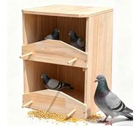 Handcrafted 2-Story Mourning Dove Nesting Box - Durable Solid Wood Outdoor Bird House with Predator Guard, Easy-to-Mount for Backyard, Garden, Patio