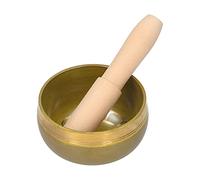 Handcrafted 80mm Tibetan Singing Bowl with Wooden Mallet for Meditation, Yoga, and Sound Therapy - Choose Your Color: Red, Orange, Yellow, Green, Light Blue, Dark Blue, or Purple