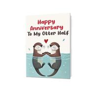 Handcrafted Anniversary Card Artistic Design for Couple Meaningful to Celebrate Love Tender Anniversary Card
