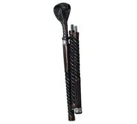 Handcrafted Antique Brass Snake Head Handle Walking Cane - Antique-Finish Wooden Stick for Men & Women - Lightweight, Detachable & Durable Crutch for Support, Balance & Stylish Mobility