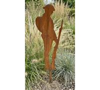 Handcrafted Bare Metal Unknown Soldier Silhouette - Rustic Steel Garden Memorial, British Made Tribute Art