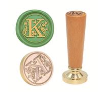 Handcrafted Beechwood Wax Seal Stamp with Interchangeable Brass Embossing Tip for Elegant Correspondence Wax Seal Stamp for Letters